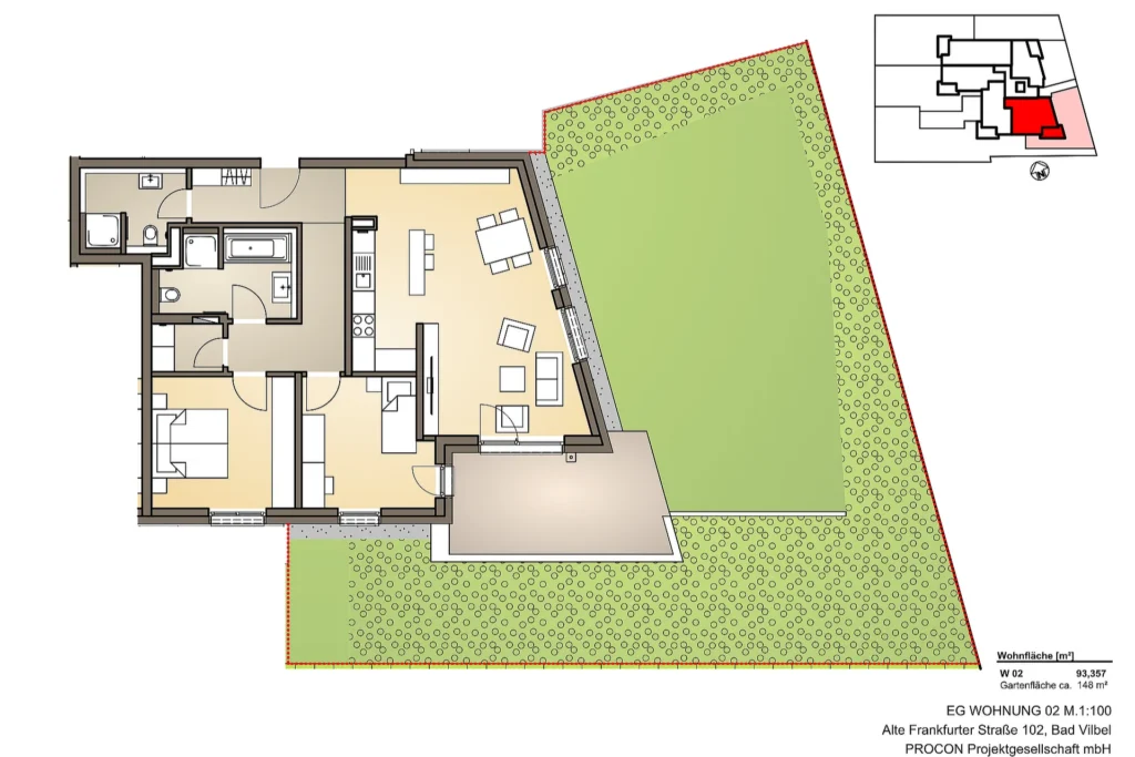 Alte Frankfurter Straße – Grundriss Wohnung W02