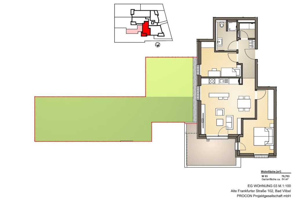 Alte Frankfurter Straße – Grundriss Wohnung W03