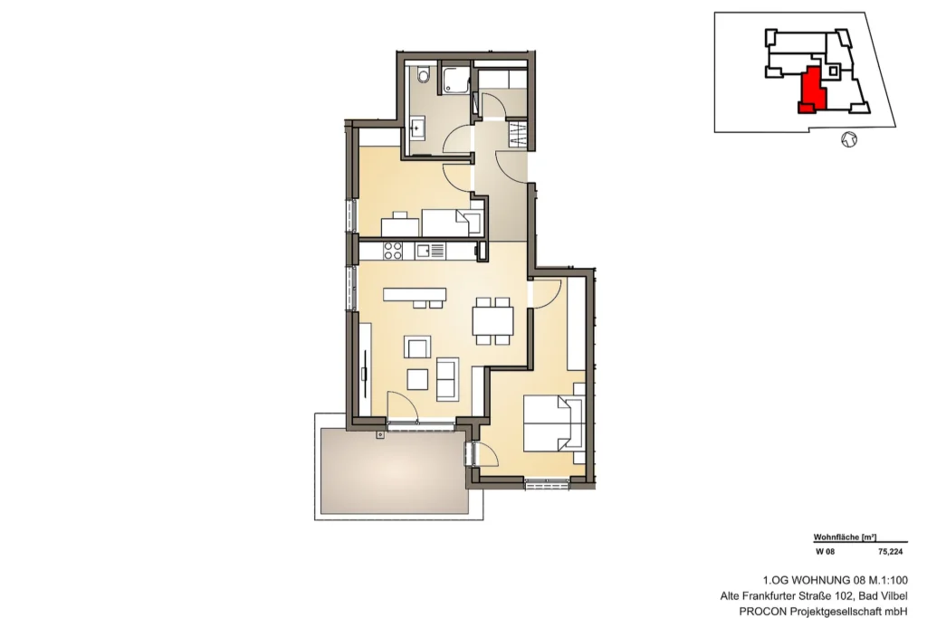 Alte Frankfurter Straße – Grundriss Wohnung W08