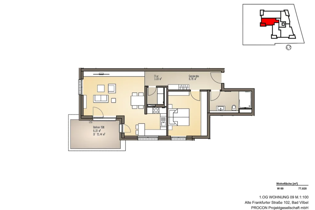 Alte Frankfurter Straße – Grundriss Wohnung W09