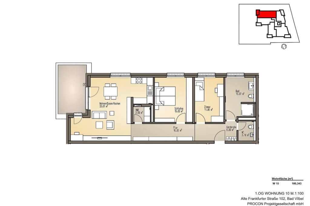 Alte Frankfurter Straße – Grundriss Wohnung W10
