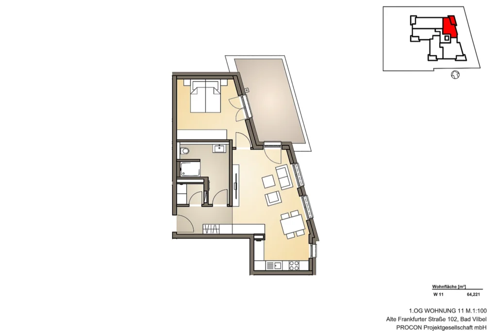 Alte Frankfurter Straße – Grundriss Wohnung W11