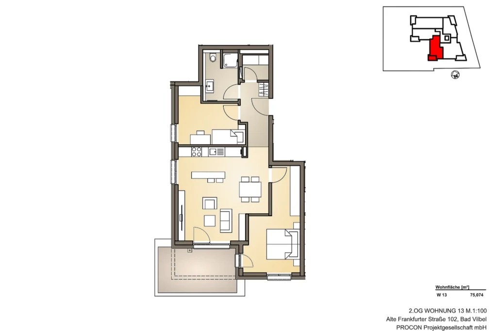 Alte Frankfurter Straße – Grundriss Wohnung W13