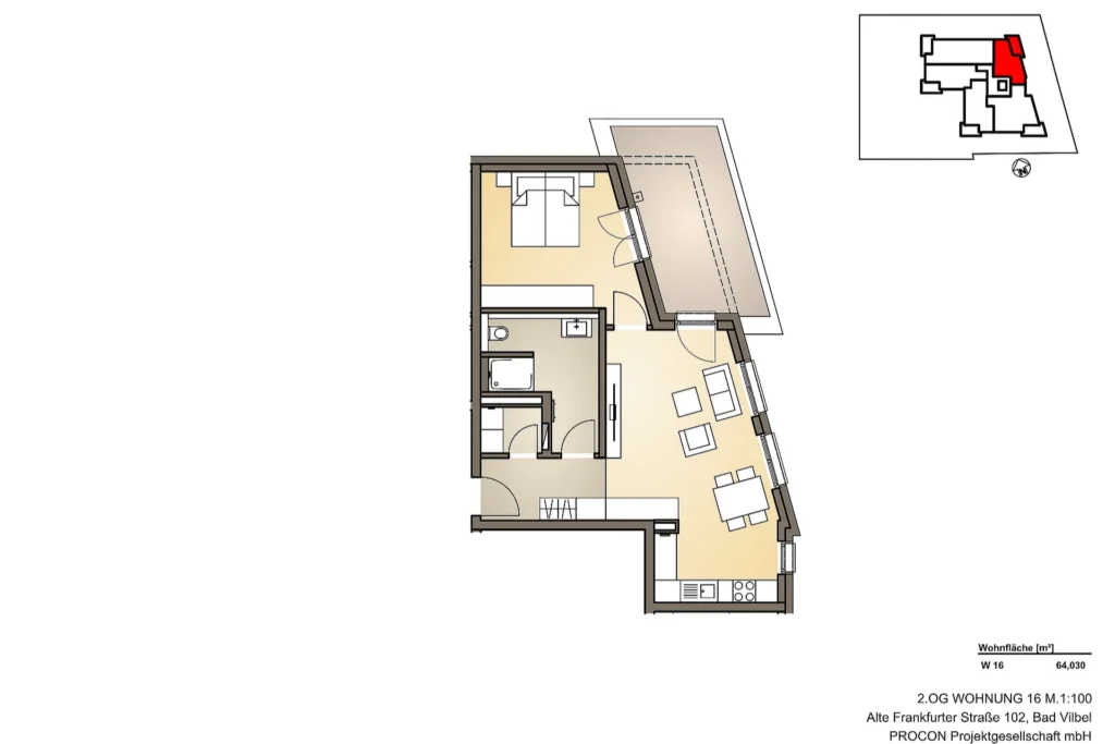 Alte Frankfurter Straße – Grundriss Wohnung W16