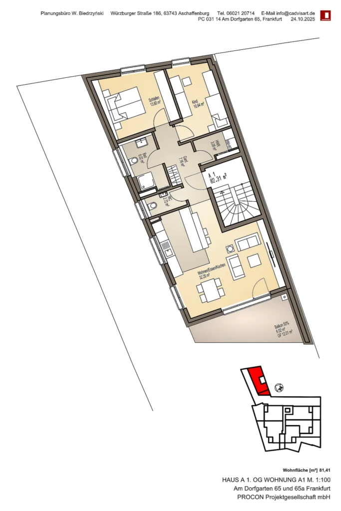 Village Garden – Grundriss Wohnung A01