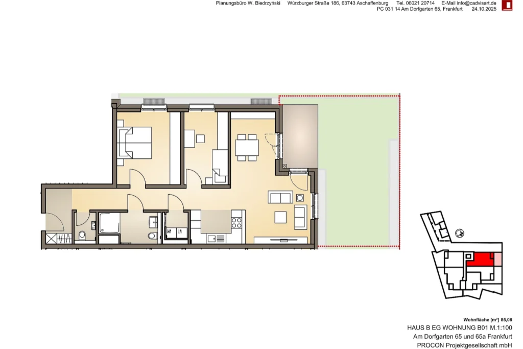 Village Garden – Grundriss Wohnung B01