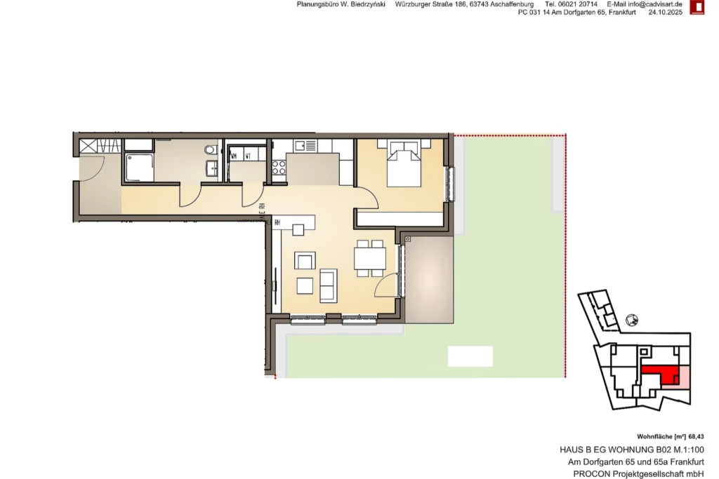Village Garden – Grundriss Wohnung B02