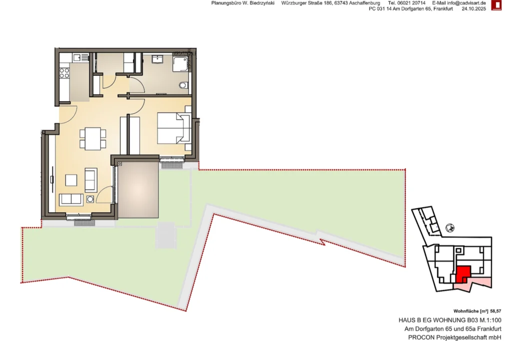 Village Garden – Grundriss Wohnung B03