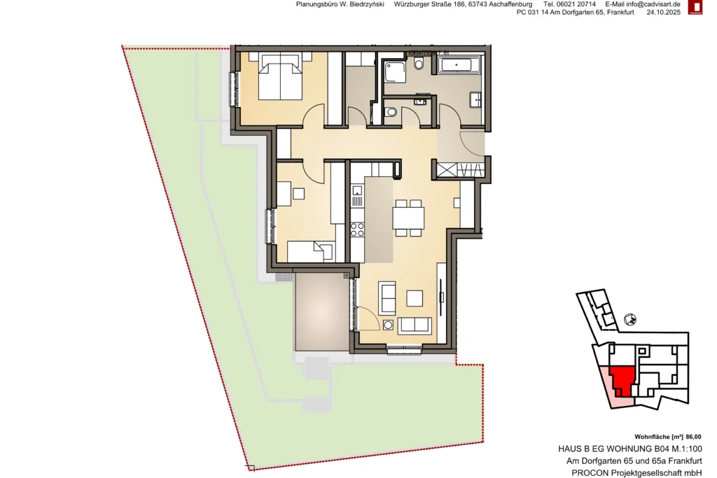 Village Garden – Grundriss Wohnung B04