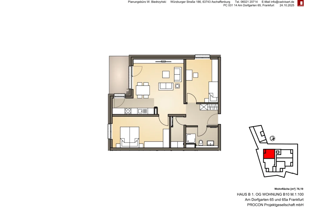 Village Garden – Grundriss Wohnung B10