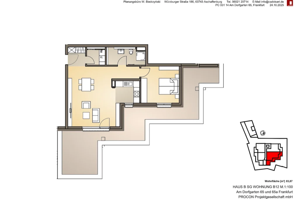 Village Garden – Grundriss Wohnung B12