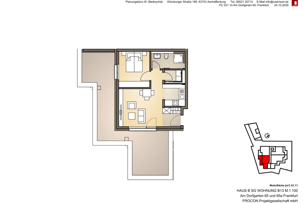 Village Garden – Grundriss Wohnung B13