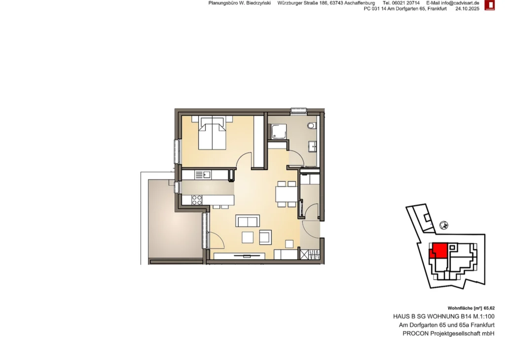 Village Garden – Grundriss Wohnung B14